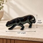 Crouching Panther Ceramic Figurine - Image 2