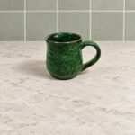Deep Green Glazed Ceramic Mug - Image 2