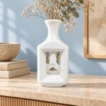 Face Cutout Ceramic Bottle Vase