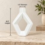 Faceted Diamond Loop Ceramic Vase - Image 3