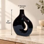 Flame Cutout Ceramic Vase - Image 3