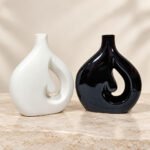 Flame Cutout Ceramic Vase - Image 2