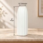 Fluted Oval Ceramic Vase - Image 2