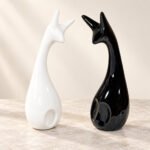 Fork Neck Ceramic Vases Set of 3 - Image 2