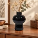 Globe Pedestal Ceramic Vase