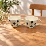 Green Clover Print Ceramic Cup