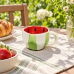 Green Red Watermelon Ceramic Cup - Image 2