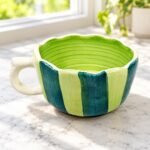 Green Watermelon Ceramic Bowl - Image 2