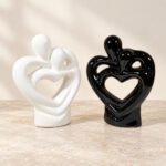 Heart Embrace Ceramic Sculpture - Image 2