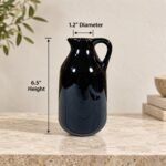 Loop Handle Ceramic Pitcher Vase - Image 3