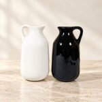 Loop Handle Ceramic Pitcher Vase - Image 2