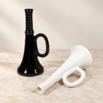 Loop Handle Trumpet Ceramic Vase - Image 2
