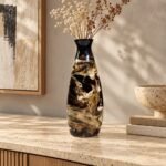 Marble Finish Ceramic Bottle Vase