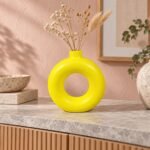 Multicolor Medium Circular Ring Ceramic Vase