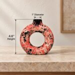 Mottled Glaze Ring Ceramic Vase - Image 2