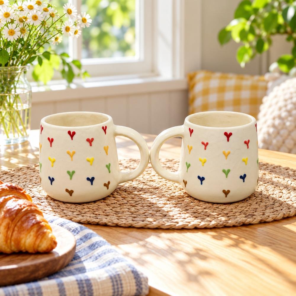 multicolor-heart-print-ceramic-mug-01-tcc-074 Multicolor Heart Print Ceramic Mug - Image 1
