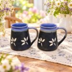 Navy Floral Ceramic Mug