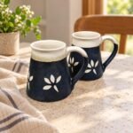 Navy Floral Ceramic Mug