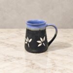 Navy Floral Ceramic Mug - Image 2