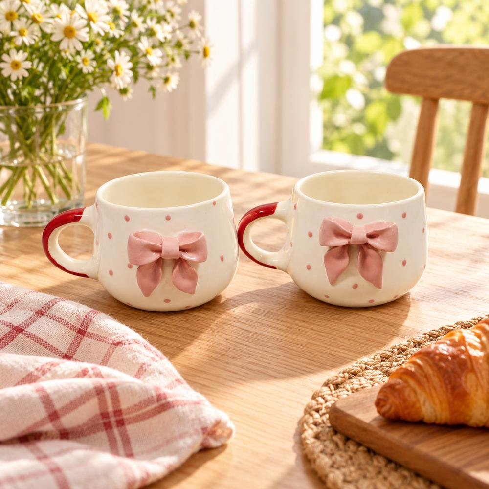 pink-bow-ceramic-mug-01-tcc-064 Pink Bow Ceramic Mug - Image 1