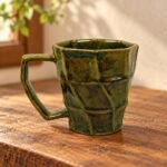 Pink Stripe Red Heart Ceramic Mug - Image 2