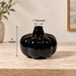 Pumpkin Shape Ceramic Bud Vase - Image 3