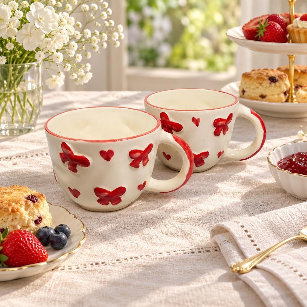 red-bow-butterfly-ceramic-mug-01-tcc-001 Red Bow Butterfly Ceramic Mug - Image 1