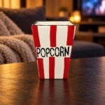 Red White Striped Popcorn Tub Set