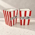Red White Striped Popcorn Tub Set - Image 2