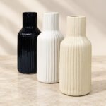 Ribbed Bottle Ceramic Vase - Image 2