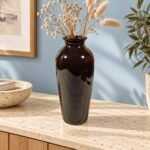 Rounded Shoulder Ceramic Bottle Vase