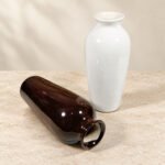 Rounded Shoulder Ceramic Bottle Vase - Image 2