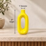 Multicolor Short Oval Loop Ceramic Vase - Image 3