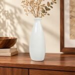 Slender Teardrop Ceramic Bud Vase