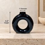 Small Circular Ring Ceramic Vase - Image 3