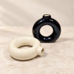 Small Circular Ring Ceramic Vase - Image 2