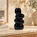 Small Stacked Pebble Ceramic Vase