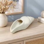 Spiral Shell Ceramic Vase