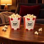 Striped Ceramic Popcorn Tub