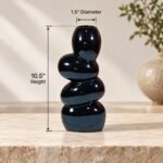 Tall Stacked Pebble Ceramic Vase - Image 3