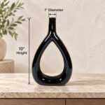 Tall Teardrop Loop Ceramic Vase - Image 3
