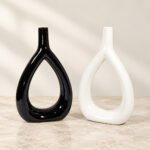 Tall Teardrop Loop Ceramic Vase - Image 2