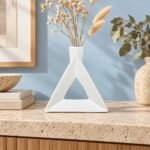 Triangular Frame Ceramic Vase