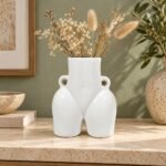 Twin Handle Ceramic Vase