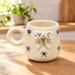 White Animal Print Ceramic Mug - Image 2