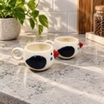 White Navy Animal Face Ceramic Mug