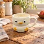 Yellow Chick Face Ceramic Mug